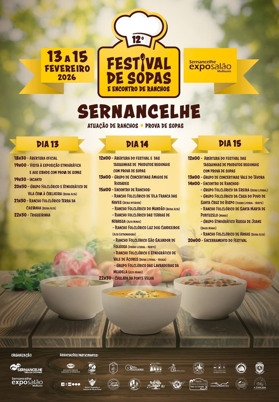 Sernancelhe hosts the 12th Soup Festival and Folkloric Groups Gathering